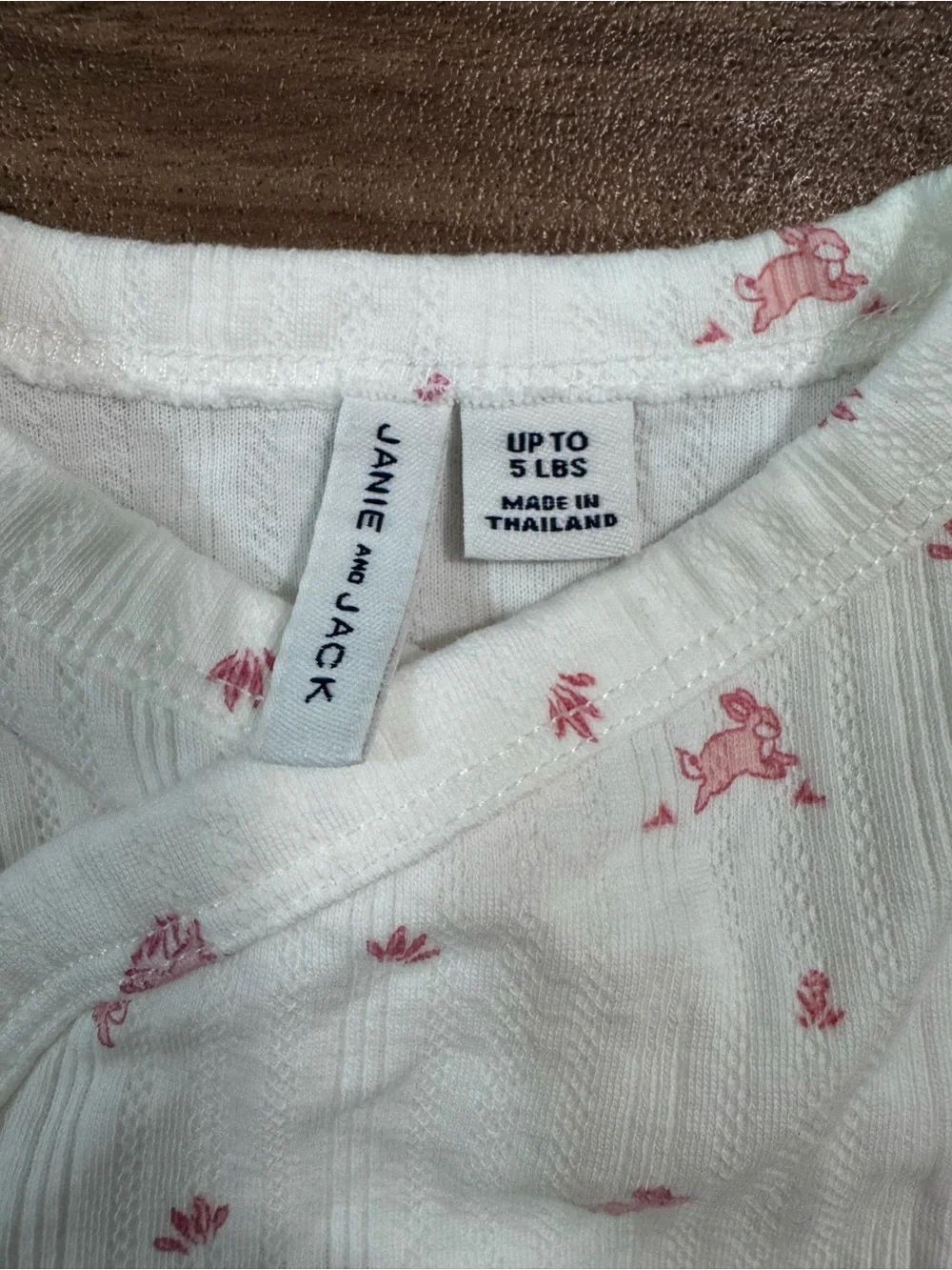 Baby Bunny Pointelle Wrap Matching Set